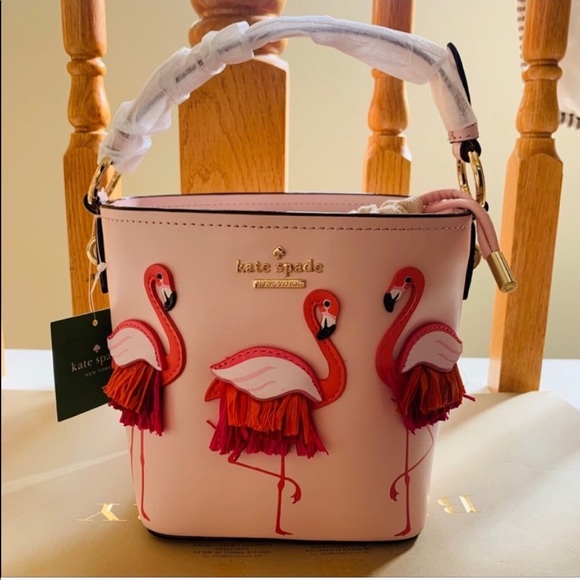 kate spade Handbags - Kate Spade Flamingo By The Pool Bucket NWT